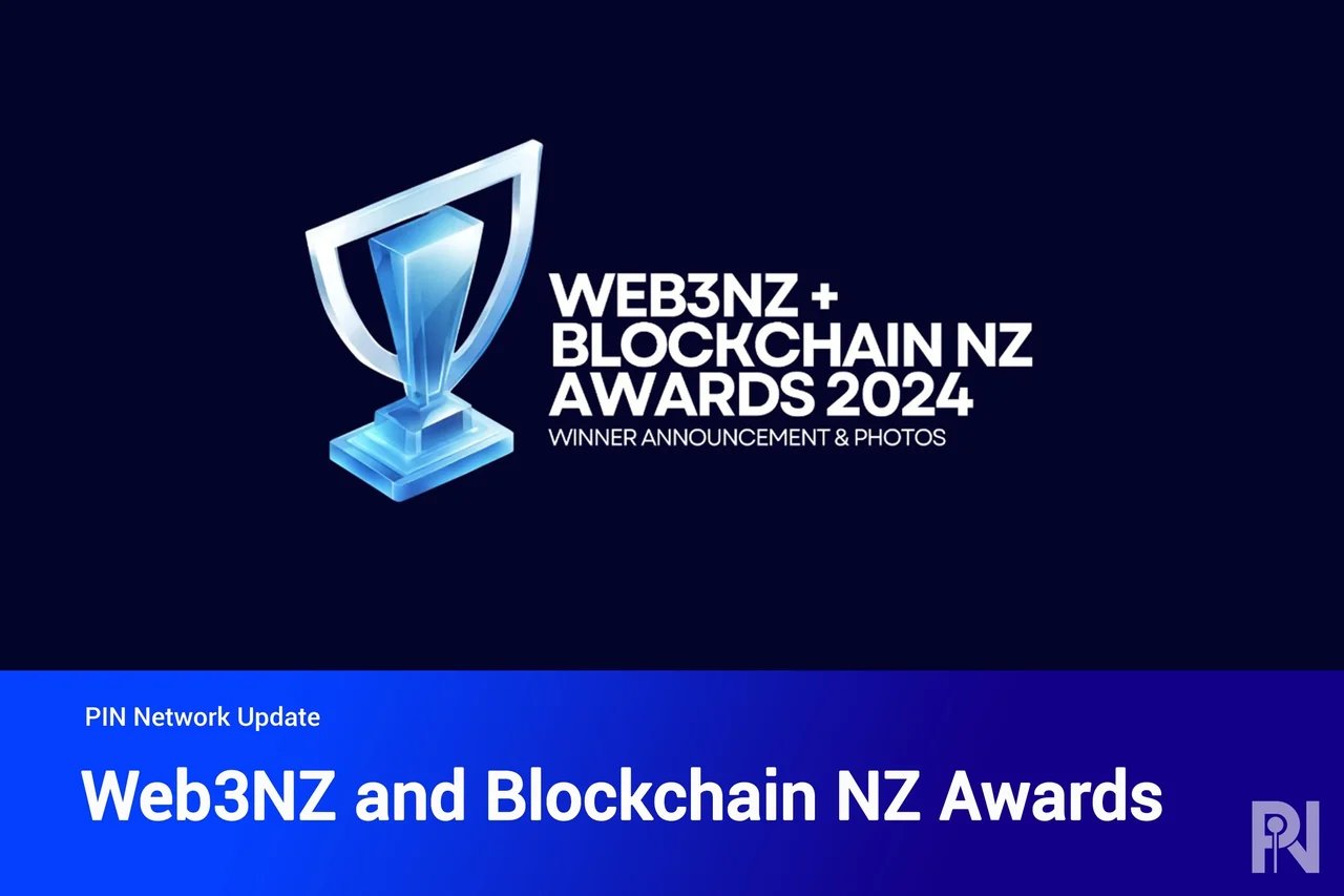 Web3NZ and Blockchain NZ Awards 2024 branding on screen